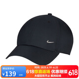 耐克NIKE运动配饰男女太阳帽棒球帽CLUB CAP帽子FB5372-010黑M/L