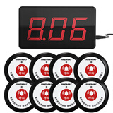 剑涛无线呼叫器餐厅茶楼饭店咖啡厅足浴银行网吧呼叫系统呼叫铃服务铃 一主机8个呼叫器