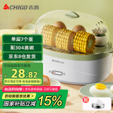 志高（CHIGO）煮蛋器蒸蛋器 家用电蒸锅多功能早餐煮蛋机 防干烧煮蛋神器 可煮7个蛋【配蒸碗+量杯】ZDQ208