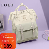 POLO双肩包女士大容量背包女复古书包iPad包包女包520送女朋友礼物