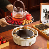 PAKCHOICE2024新款围炉煮茶套装电陶炉煮茶器具全套玻璃烧水壶室内围聚烤火