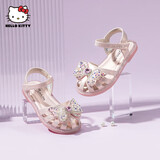 HELLOKITTY童鞋女童包头凉鞋夏季儿童软底时尚闪钻公主凉鞋6882粉色33