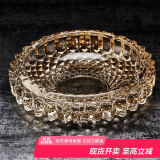 青苹果礼盒装玻璃烟缸大气奢华烟缸  土豪金色