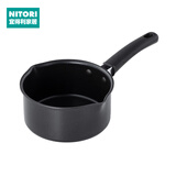 NITORI宜得利家居 家用煮泡面锅牛奶锅一人日式小锅煤气不粘雪平锅 黑色 14cm 14cm