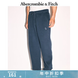 ABERCROMBIE & FITCH男装24春秋经典小麋鹿美式baggy风抓绒运动卫裤长裤KI134-4099 灰蓝色 2XL (185/104A)