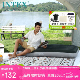 INTEX旅游车载充气床垫单人充气床陪护家用气垫床户外露营折叠床64106#