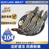 GUO LIAN国联 黑虎虾超大规格斑节虾 无冰净重2斤 16-20只 海鲜水产