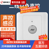 国际电工 86红外线人体感应开关面板楼梯道声控雷达光控开关led220V触摸感应器 声控感应开关(二线）