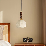 中古风床头玄关小吊线灯卧室餐厅一对法式复古2025款吧台中山灯具 【可升降】胡桃木色三色【高颜值】