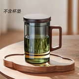 茗光茶杯茶水分离泡茶杯玻璃水杯男士茶杯办公玻璃高硼硅绿茶杯