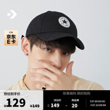 匡威（Converse）官方 男女同款经典星星贴片棒球帽运动帽10022134 10022135-A01/黑色 OSFA