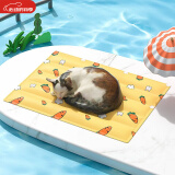 憨憨宠宠物冰垫防水狗垫子夏季降温猫咪凉垫凉席泰迪金毛中小型犬宠物垫 胡萝卜款 M号 30*40cm