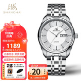 上海（SHANGHAI）手表礼物 男士自动机械表 国民系列 商务经典SH3008K-1白条钉版