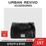 URBAN REVIVO春季款女士高街链条单肩斜挎包UAWB40111 黑色