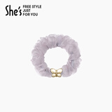 She's茜子发饰莫奈晶石欧根纱蝴蝶马尾大肠发圈头饰生日礼物送女友