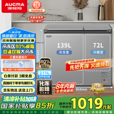 澳柯玛（AUCMA）211升家用冰柜 双温双箱冷柜 冷藏冷冻卧式冰箱 一级能效 无界天际线  BCD-211CSNE 国家补贴20%