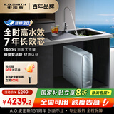 史密斯（A.O.SMITH）佳尼特蓝鲸净水机家用净水器厨房专用台下用直饮机一体机厨下7年RO膜 1400G CR3600AE1国家补贴