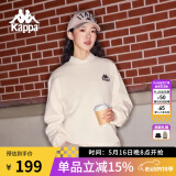 卡帕（Kappa）套头衫情侣男女宽松运动卫衣休闲圆领外套休闲上衣长袖K0CZ2WT93V 浪漫白-011 L