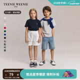 Teenie Weenie Kids小熊童装24春夏款男女童纯棉基础款圆领T恤 藏青色 120cm