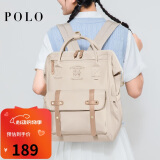 POLO双肩包女士大容量背包女复古书包iPad包包女包520送女朋友礼物