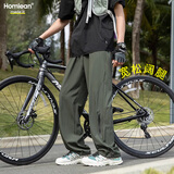 Homlean美式机能伞兵工装裤男春夏宽松直筒户外休闲登山裤ONE1军绿L