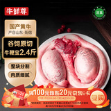 牛鲜尊国产黄牛原切谷饲牛鞭宝2.4斤 生鲜牛肉
