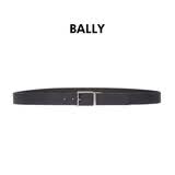 巴利BALLY男士双面礼盒装海军蓝/黑色宽3.5cm牛皮腰带110送礼