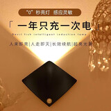 以典人体感应灯智能无线自动家用光控过道楼梯卧室夜间充电小夜灯led 超长时间+感应+常亮 魔鬼鱼-暖光