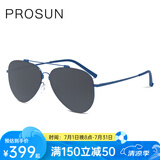保圣（PROSUN）太阳镜男女高清偏光墨镜男士飞行员太阳镜驾驶镜情侣款PS7022 D70镜框电光蓝/镜片黑水银RV