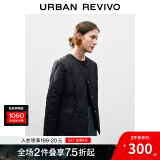 UR冬季新款女装气质菱格绗缝设计简约轻薄羽绒服UWM140001 正黑 S