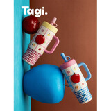 Tagi.《奇妙后花园》苹果吸管保温杯316L不锈钢内胆700ml生日礼物