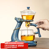 唐丰（TANGFENG）茶具套装自动玻璃茶具家用泡茶神器懒人功夫茶具磁吸办公茶壶整套 福鹿连连茶具（金荷）