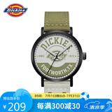 Dickies手表中性男表女表潮流运动尼龙带浅绿色送男友礼物CL-274V3-83