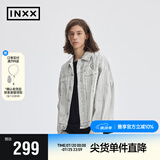 英克斯（inxx）ALLPICK 邓佳鑫同款新复古做旧潮流短情侣牛仔外套美式夹克城市户 白色 L