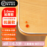 钟爱一生桌垫透明桌面垫餐桌布防水防油PVC软玻璃茶几垫水晶板台面垫抗菌 【2mm足厚】真抗菌真防油 透明 40*60cm【学校小学生餐垫】