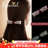 special手工发夹蝴蝶结发饰女发卡弹簧夹马尾夹顶夹边夹 时尚闪耀红色