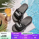 彪马（PUMA）沙滩魔术贴拖鞋男女情侣室外家居休闲凉鞋ROYALCAT372280 黑色-石灰色-白-01 39