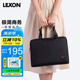 乐上（LEXON）单肩包女手提电脑包13.3英寸内胆包时尚斜挎包轻便商务公文包黑色