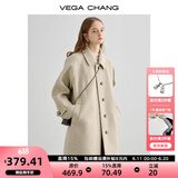 VEGA CHANG毛呢大衣女2024年冬新款大衣小个子高级感赫本风外套 燕麦色 XS
