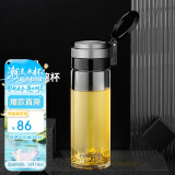 希诺单层玻璃杯大容量便携提环运动水杯男过滤泡茶杯子XN-9076 695mL