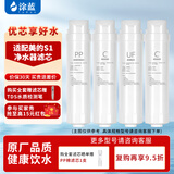 TURON适配美的净水器S1华凌MRC1592/93/MU135/136/1598A-400G过滤机器滤芯全套前置后置配件PP棉RO膜 MU151-4【线上-华凌(超滤)-全套四支】