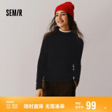 森马美利奴纯色羊毛衫女24冬新款半高领打底衫可机洗109724107001