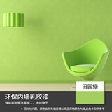 臻蒂 内墙漆彩色乳胶漆墙面室内漆自刷油漆粉刷翻新内墙涂料墙面白色 田园绿 3kg