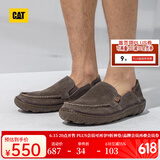 CAT卡特休闲鞋船鞋皮鞋男鞋一脚蹬轻便户外舒适鞋子男商场同款 深灰 40