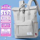 第九城（V.NINE）双肩包男大容量15.6英寸笔记本电脑包通勤旅行背包情侣款大中学生书包 VD0BV33947S 晨雾灰