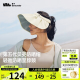 蕉下（beneunder）遮阳帽子防晒帽女防紫外线太阳帽贝壳空顶帽便携TS550白