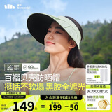 蕉下（beneunder）女士百褶贝壳黑胶防晒帽遮阳帽子女太阳帽防紫外线空顶帽BM56124