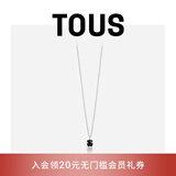 TOUS 桃丝熊925银小熊项链轻奢小众简约情侣礼物叠戴 黑色 黑玛瑙