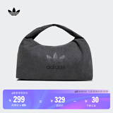 adidas「云朵包」牛仔风大容量运动挎包女子阿迪达斯官方三叶草 黑色 NS