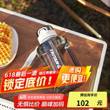 乐扣乐扣（LOCK&LOCK）小水库大容量塑料运动水杯户外冷水壶刻度把手男女杯子1.6L白色